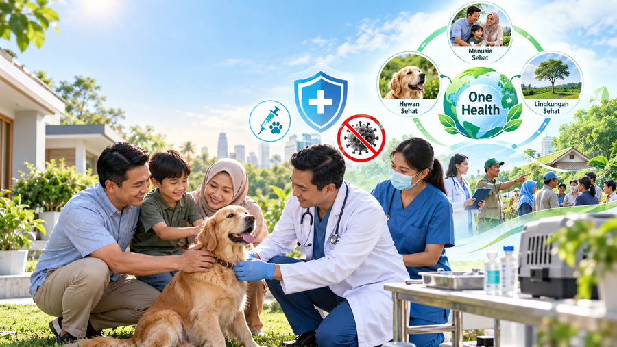 Ilustrasi Hari Rabies Sedunia 2026 dan edukasi pencegahan rabies